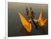 Vietnam. Coordinated lagoon fishing with nets at sunset.-Tom Norring-Framed Photographic Print