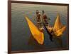 Vietnam. Coordinated lagoon fishing with nets at sunset.-Tom Norring-Framed Photographic Print