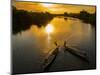 Vietnam. Coordinated lagoon fishing with nets at sunset.-Tom Norring-Mounted Photographic Print