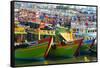 Vietnam. Danang fishing harbor.-Tom Norring-Framed Stretched Canvas