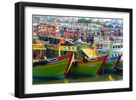 Vietnam. Danang fishing harbor.-Tom Norring-Framed Photographic Print