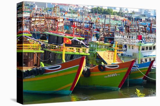 Vietnam. Danang fishing harbor.-Tom Norring-Stretched Canvas