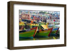 Vietnam. Danang fishing harbor.-Tom Norring-Framed Photographic Print