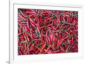 Vietnam, Dien Bien Phu. City Market, Chilies-Walter Bibikow-Framed Photographic Print