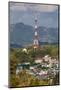 Vietnam, Dien Bien Phu. Communications Mast Shaped Like the Eiffel Tower-Walter Bibikow-Mounted Photographic Print