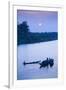 Vietnam, Dmz Area. Dong Ha, Cam Lo River, Boats at Sunset-Walter Bibikow-Framed Premium Photographic Print