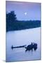 Vietnam, Dmz Area. Dong Ha, Cam Lo River, Boats at Sunset-Walter Bibikow-Mounted Premium Photographic Print