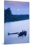 Vietnam, Dmz Area. Dong Ha, Cam Lo River, Boats at Sunset-Walter Bibikow-Mounted Premium Photographic Print