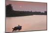 Vietnam, Dmz Area. Dong Ha, Cam Lo River, Boats at Sunset-Walter Bibikow-Mounted Photographic Print