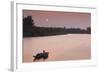 Vietnam, Dmz Area. Dong Ha, Cam Lo River, Boats at Sunset-Walter Bibikow-Framed Photographic Print