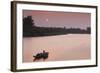 Vietnam, Dmz Area. Dong Ha, Cam Lo River, Boats at Sunset-Walter Bibikow-Framed Photographic Print