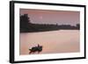 Vietnam, Dmz Area. Dong Ha, Cam Lo River, Boats at Sunset-Walter Bibikow-Framed Photographic Print