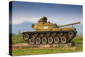 Vietnam, Dmz Area. Quang Tri Province, Khe Sanh, Exterior Display of Us Army Tank-Walter Bibikow-Stretched Canvas