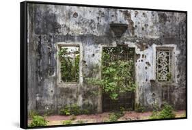 Vietnam, Dmz Area. Quang Tri, Ruins of Long Hung Church Destroyed During Vietnam War in 1972-Walter Bibikow-Framed Stretched Canvas