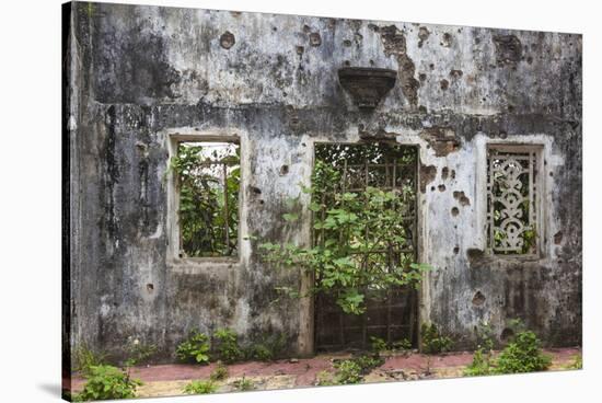 Vietnam, Dmz Area. Quang Tri, Ruins of Long Hung Church Destroyed During Vietnam War in 1972-Walter Bibikow-Stretched Canvas
