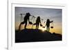 Vietnam. Doc Let Salt lake. Workers harvesting the salt. Early morning sunrise.-Tom Norring-Framed Photographic Print