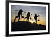 Vietnam. Doc Let Salt lake. Workers harvesting the salt. Early morning sunrise.-Tom Norring-Framed Photographic Print