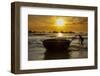 Vietnam. Fishermen deliver the nights catch to the beach at Hoi An.-Tom Norring-Framed Photographic Print