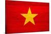 Vietnam Flag Design with Wood Patterning - Flags of the World Series-Philippe Hugonnard-Stretched Canvas