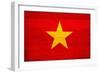 Vietnam Flag Design with Wood Patterning - Flags of the World Series-Philippe Hugonnard-Framed Art Print