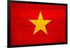 Vietnam Flag Design with Wood Patterning - Flags of the World Series-Philippe Hugonnard-Framed Art Print