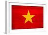 Vietnam Flag Design with Wood Patterning - Flags of the World Series-Philippe Hugonnard-Framed Premium Giclee Print