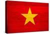 Vietnam Flag Design with Wood Patterning - Flags of the World Series-Philippe Hugonnard-Stretched Canvas