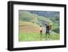 Vietnam. Grandma taking care of granddaughter. Farming community with traditional Sapa dresses.-Tom Norring-Framed Photographic Print