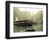 Vietnam, Halong Bay and Tourist Junk Boat-Steve Vidler-Framed Photographic Print