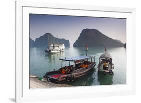 Vietnam, Halong Bay, Tito Island, Water Taxis-Walter Bibikow-Framed Photographic Print