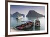 Vietnam, Halong Bay, Tito Island, Water Taxis-Walter Bibikow-Framed Photographic Print