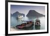 Vietnam, Halong Bay, Tito Island, Water Taxis-Walter Bibikow-Framed Photographic Print