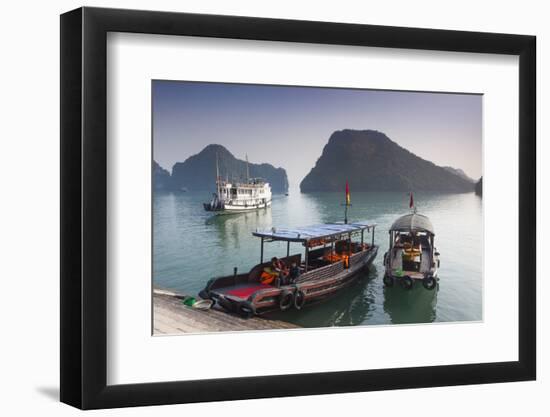 Vietnam, Halong Bay, Tito Island, Water Taxis-Walter Bibikow-Framed Photographic Print