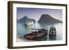 Vietnam, Halong Bay, Tito Island, Water Taxis-Walter Bibikow-Framed Photographic Print