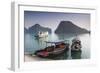 Vietnam, Halong Bay, Tito Island, Water Taxis-Walter Bibikow-Framed Photographic Print