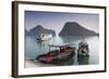 Vietnam, Halong Bay, Tito Island, Water Taxis-Walter Bibikow-Framed Photographic Print