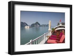 Vietnam, Halong Bay, Tourist Boat, Deck View-Walter Bibikow-Framed Photographic Print