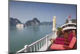 Vietnam, Halong Bay, Tourist Boat, Deck View-Walter Bibikow-Mounted Photographic Print