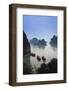 Vietnam, Halong Bay, Tourist Boats Anchor at the Cave of Marvels-Walter Bibikow-Framed Photographic Print