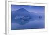 Vietnam, Halong Bay, Tourist Boats, Dawn-Walter Bibikow-Framed Photographic Print