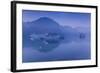 Vietnam, Halong Bay, Tourist Boats, Dawn-Walter Bibikow-Framed Photographic Print