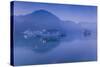 Vietnam, Halong Bay, Tourist Boats, Dawn-Walter Bibikow-Stretched Canvas