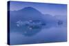 Vietnam, Halong Bay, Tourist Boats, Dawn-Walter Bibikow-Stretched Canvas