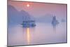 Vietnam, Halong Bay, Tourist Boats, Sunrise-Walter Bibikow-Mounted Photographic Print