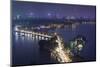 Vietnam, Hanoi. Elevated City View by Tay Ho, West Lake, Dusk-Walter Bibikow-Mounted Photographic Print