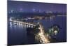 Vietnam, Hanoi. Elevated City View by Tay Ho, West Lake, Dusk-Walter Bibikow-Mounted Photographic Print