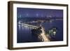 Vietnam, Hanoi. Elevated City View by Tay Ho, West Lake, Dusk-Walter Bibikow-Framed Photographic Print