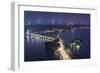 Vietnam, Hanoi. Elevated City View by Tay Ho, West Lake, Dusk-Walter Bibikow-Framed Photographic Print