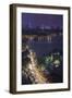 Vietnam, Hanoi. Elevated City View by Tay Ho, West Lake, Dusk-Walter Bibikow-Framed Photographic Print