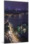 Vietnam, Hanoi. Elevated City View by Tay Ho, West Lake, Dusk-Walter Bibikow-Mounted Photographic Print